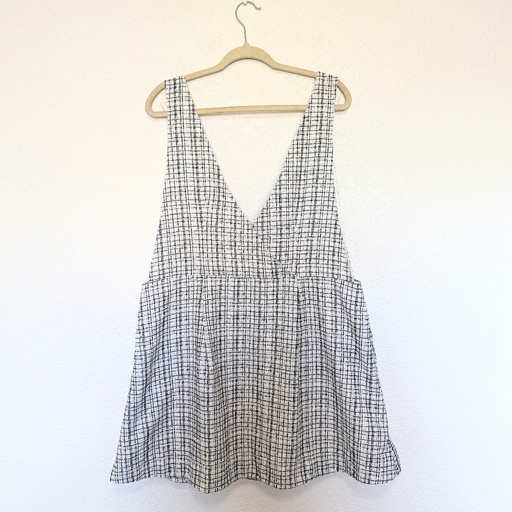 Eshakti Newbury Street Lurex Boucle Tweed Pinafore Mini Dress 2X - Picture 3 of 8